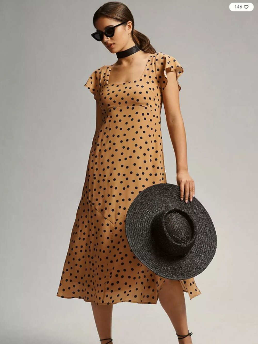 by Anthropologie - Maeve Silk Scoop-Neck Dress